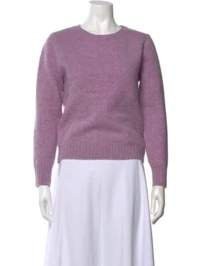 Pre-owned A.p.c. Wool Crew Neck Sweater In Purple