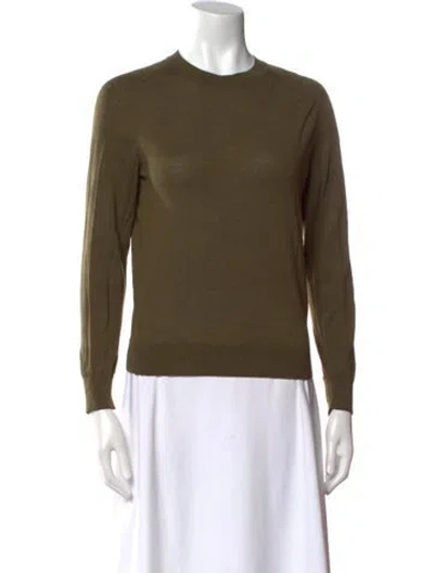 Pre-owned Apc Wool Crew Neck Sweatshirt In Green