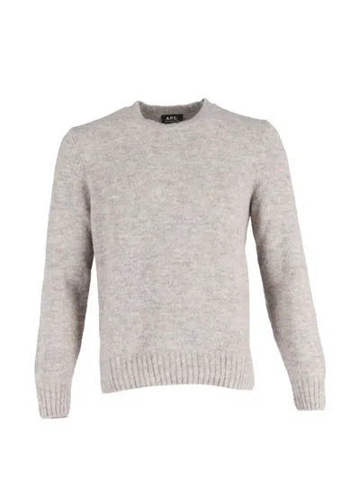 Pre-owned Apc Wool Crewneck Jumper In Neutral