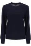 Apc Wool Crewneck Pullover In Dark Navy (blue)