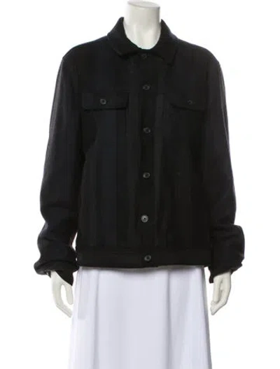 Pre-owned Apc Wool Denim Jacket In Black
