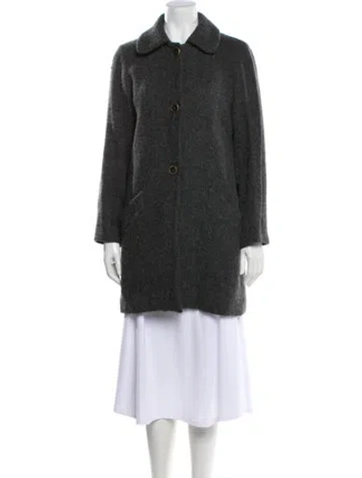 Pre-owned A.p.c. Wool Faux Fur Coat In Gray