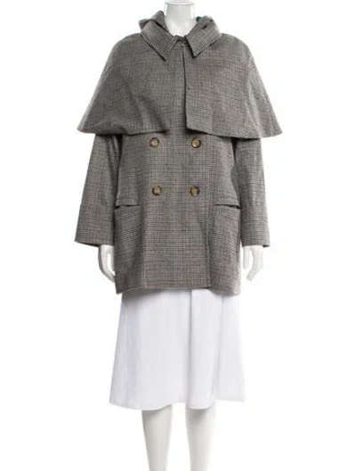 Pre-owned Apc Wool Houndstooth Print Evening Jacket In Neutral