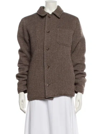 Pre-owned Apc Wool Jacket In Brown