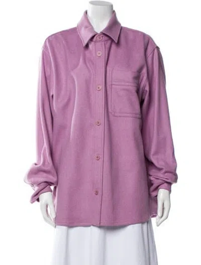 Pre-owned Apc Wool Jacket In Purple