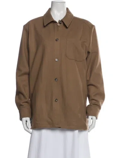 Pre-owned A.p.c. Wool Jacket W/ Tags In Brown