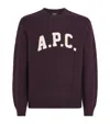 Apc Plum Wool Jay Sweater In Brown