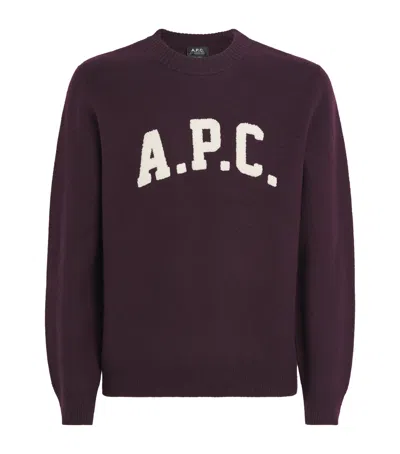 APC WOOL JAY LOGO SWEATER
