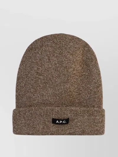 APC 'WOOL KNIT BEANIE RIBBED CUFF'
