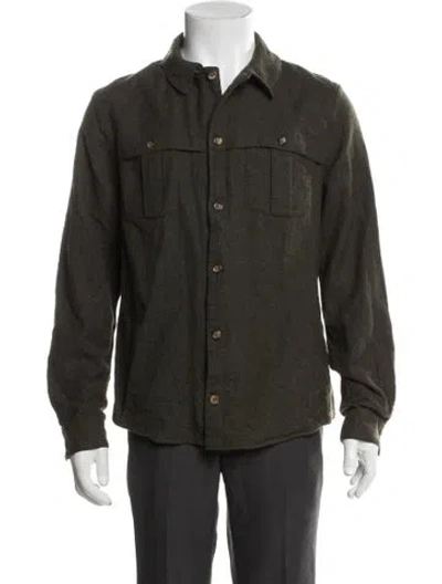 Pre-owned A.p.c. Wool Long Sleeve Shirt In Blue