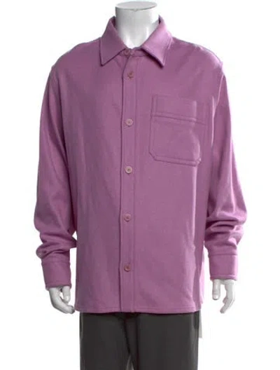 Pre-owned A.p.c. Wool Long Sleeve Shirt In Purple