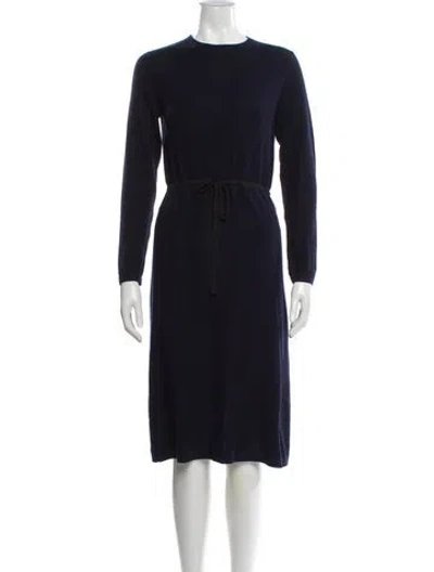 Pre-owned Apc Wool Midi Length Dress In Blue