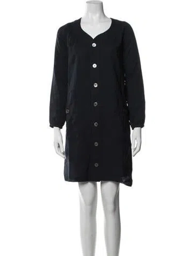 Pre-owned A.p.c. Wool Mini Dress In Blue