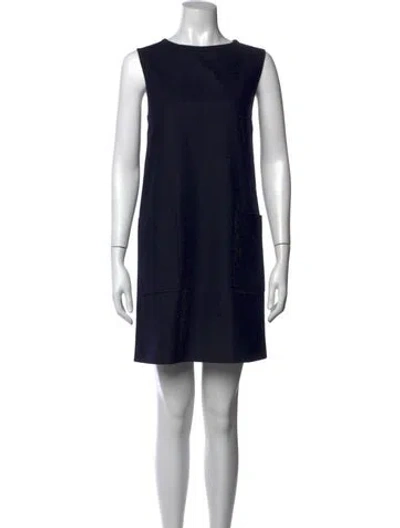 Pre-owned A.p.c. Wool Mini Dress In Blue