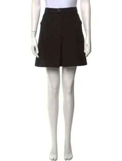 Pre-owned A.p.c. Wool Mini Skirt In Black
