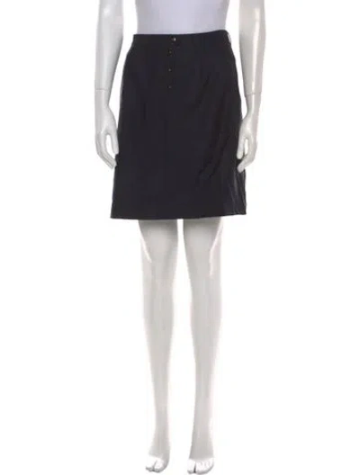 Pre-owned Apc Wool Mini Skirt In Blue
