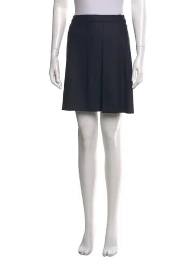 Pre-owned A.p.c. Wool Mini Skirt In Blue