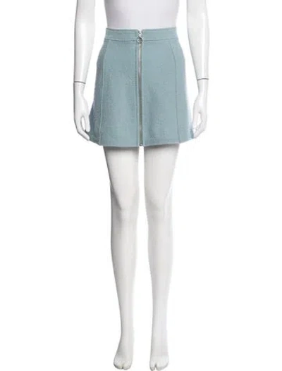 Pre-owned A.p.c. Wool Mini Skirt In Blue