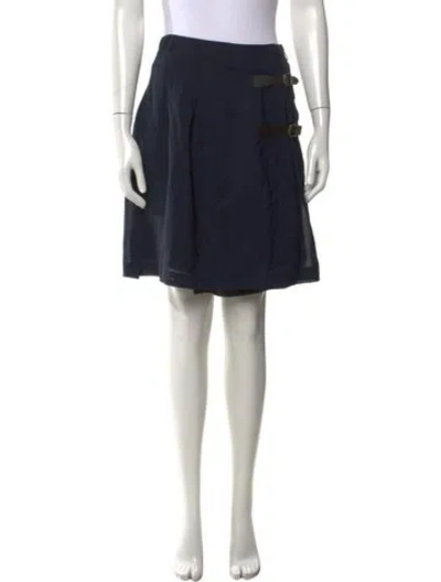 Pre-owned A.p.c. Wool Mini Skirt In Blue