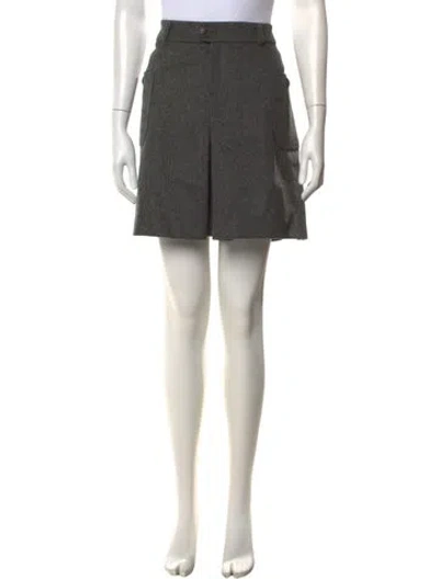 Pre-owned A.p.c. Wool Mini Skirt In Grey