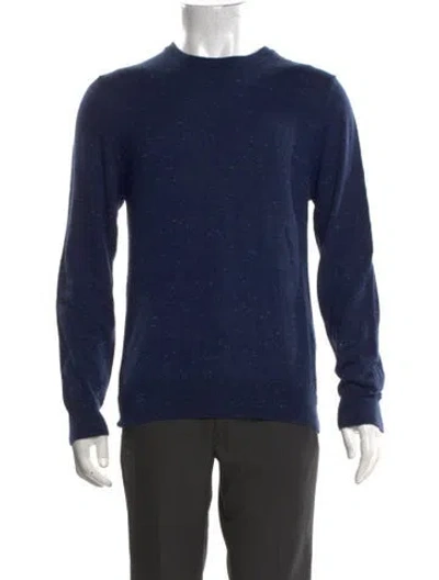 Pre-owned A.p.c. Wool Mock Neck Pullover In Blue