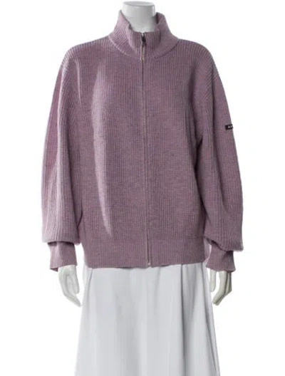 Pre-owned Apc Wool Mock Neck Sweater In Purple