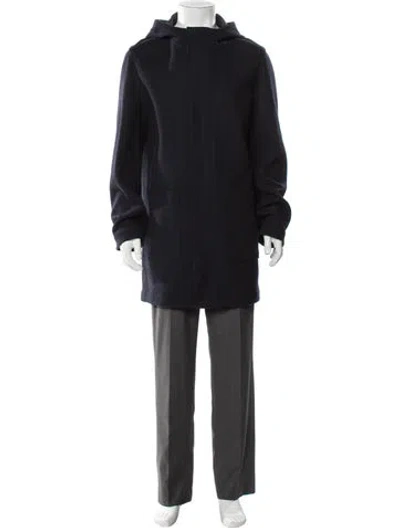 Pre-owned A.p.c. Wool Parka In Blue