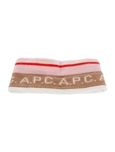 Pre-owned A.p.c. Wool Patterned Headband In Brown/pink