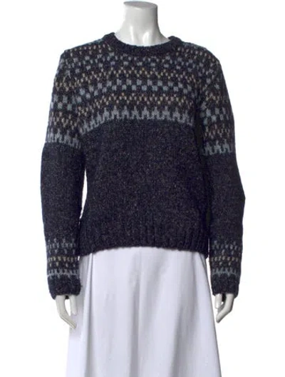 Pre-owned A.p.c. Wool Patterned Sweater In Black/metallic