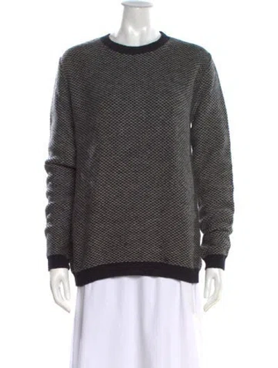 Pre-owned A.p.c. Wool Patterned Sweatshirt In Black