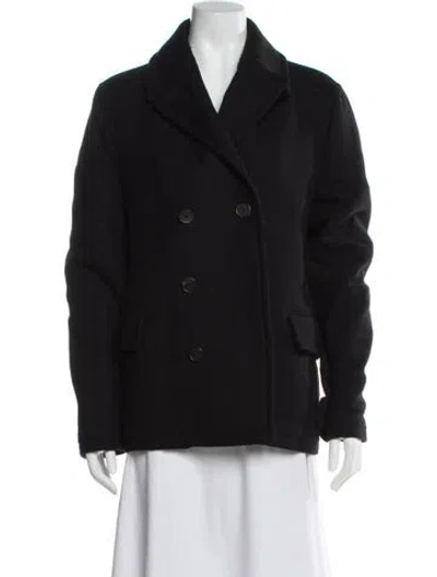 Pre-owned Apc Wool Peacoat In Black