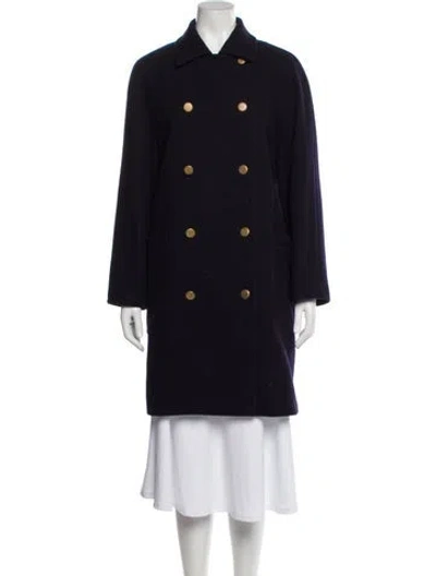 Pre-owned Apc Wool Peacoat In Blue