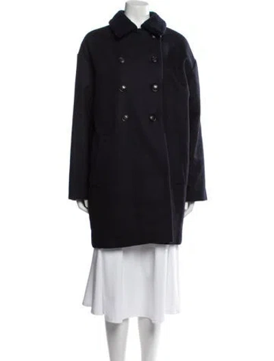 Pre-owned Apc Wool Peacoat In Blue