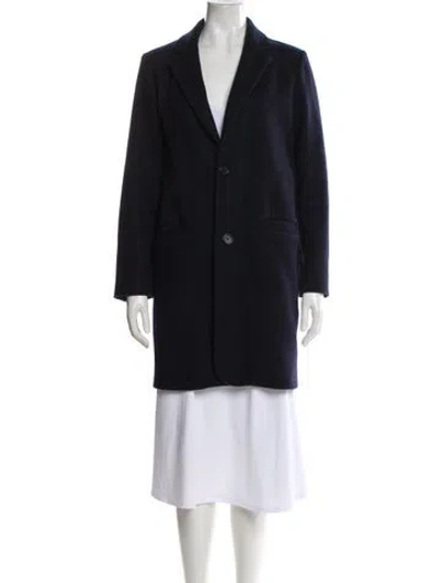 Pre-owned Apc Wool Peacoat In Blue