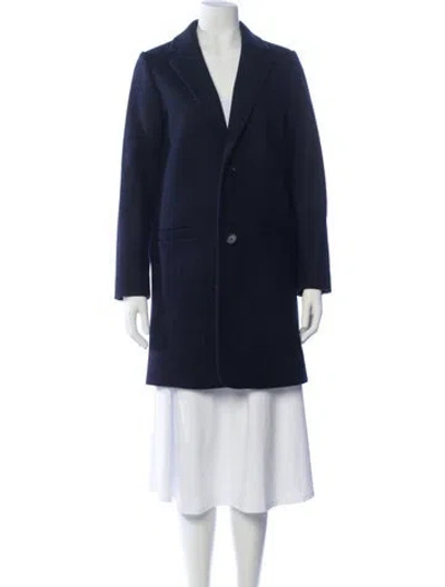 Pre-owned Apc Wool Peacoat In Blue