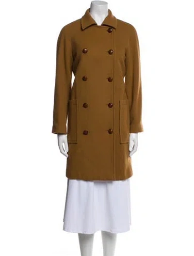 Pre-owned Apc Wool Peacoat In Brown
