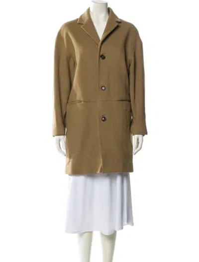 Pre-owned Apc Wool Peacoat In Brown