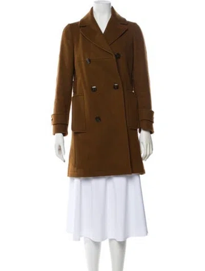 Pre-owned Apc Wool Peacoat In Brown