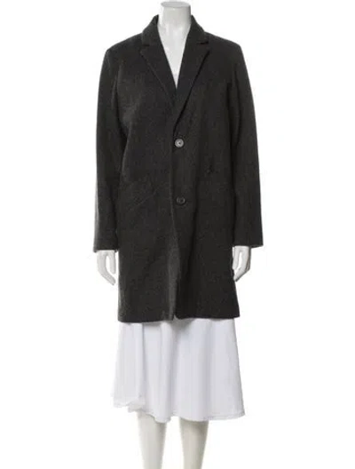 Pre-owned Apc Wool Peacoat In Gray