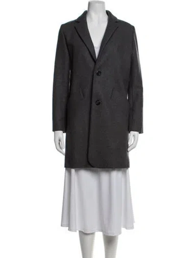 Pre-owned Apc Wool Peacoat In Gray