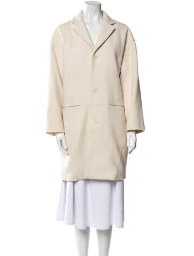 Pre-owned Apc Wool Peacoat In Neutral