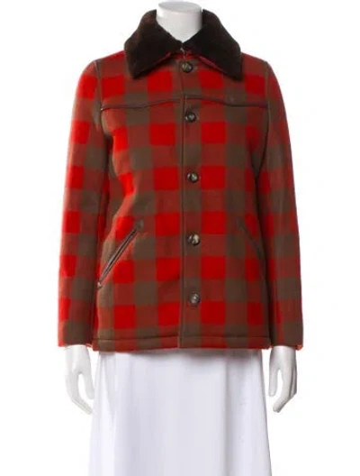 Pre-owned Apc Wool Plaid Print Jacket In Multi