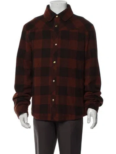 Pre-owned A.p.c. Wool Plaid Print Jacket In Multi