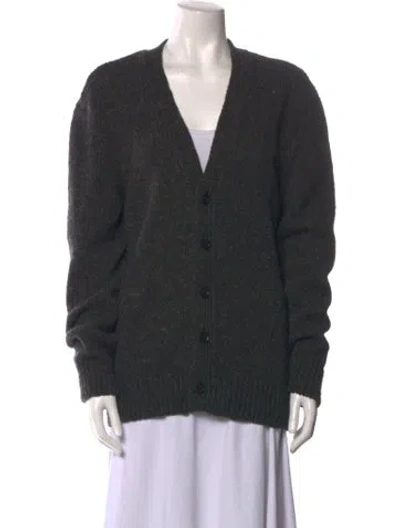 Pre-owned Apc Wool Plunge Neckline Sweater In Gray