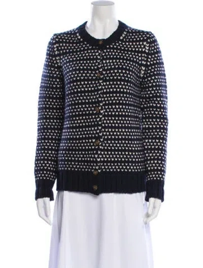 Pre-owned Apc Wool Printed Sweater In Blue