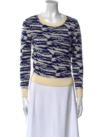 Pre-owned Apc Wool Printed Sweater In White