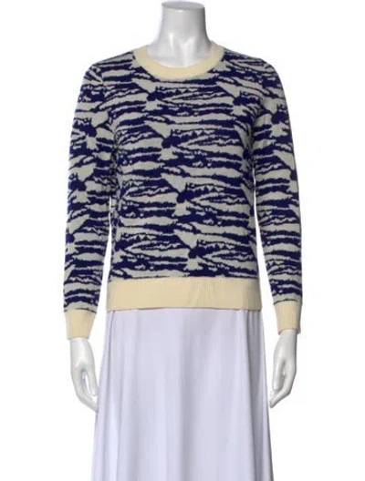 Pre-owned A.p.c. Wool Printed Sweater In White