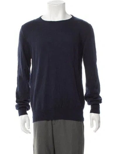 Pre-owned Apc Wool Scoop Neck Pullover In Blue