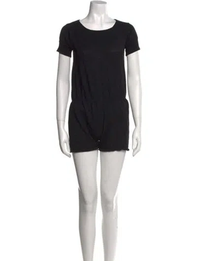 Pre-owned Apc Wool Scoop Neck Romper In Black