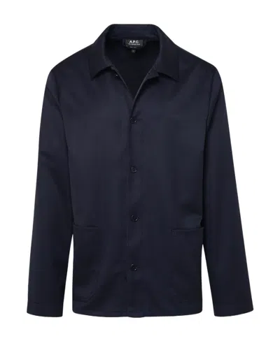 Apc Wool Shirt Jacket In Black